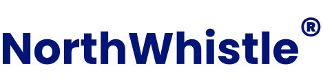 NorthWhistle brand logo with a phone ilustration containing the application page.